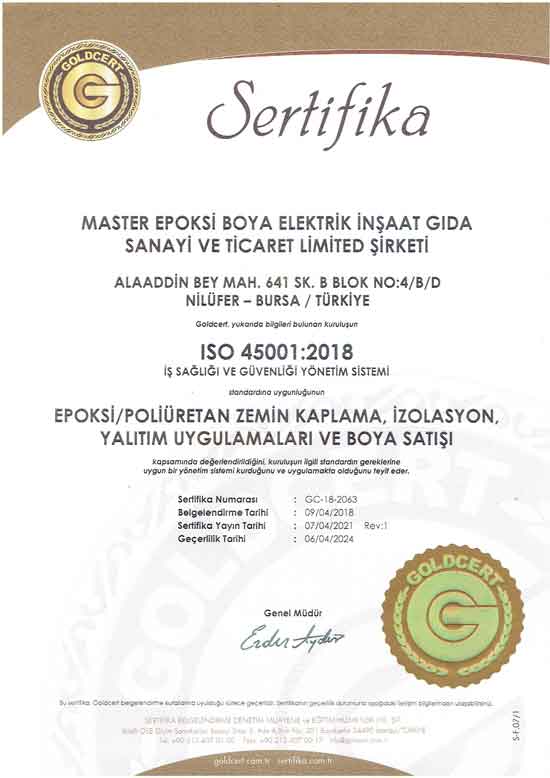 ISO 45001:2018 İSG Yönetim Sistemi