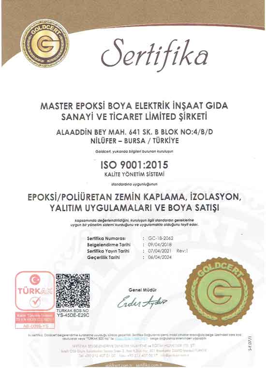 ISO 9001:2015 Kalite Yönetim Sistemi